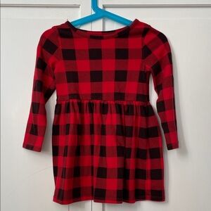 Cat & Jack Plaid Peplum Dress | Size 4T |‎ Classic & Cozy